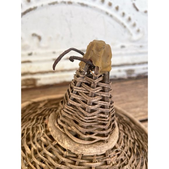 Vintage Wicker Seashell hanging Mobile Wind Chime Chandelier - Picture 6 of 16